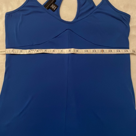 Apostrophe Blue Racer Back Tank Top size XS - Picture 6 of 7